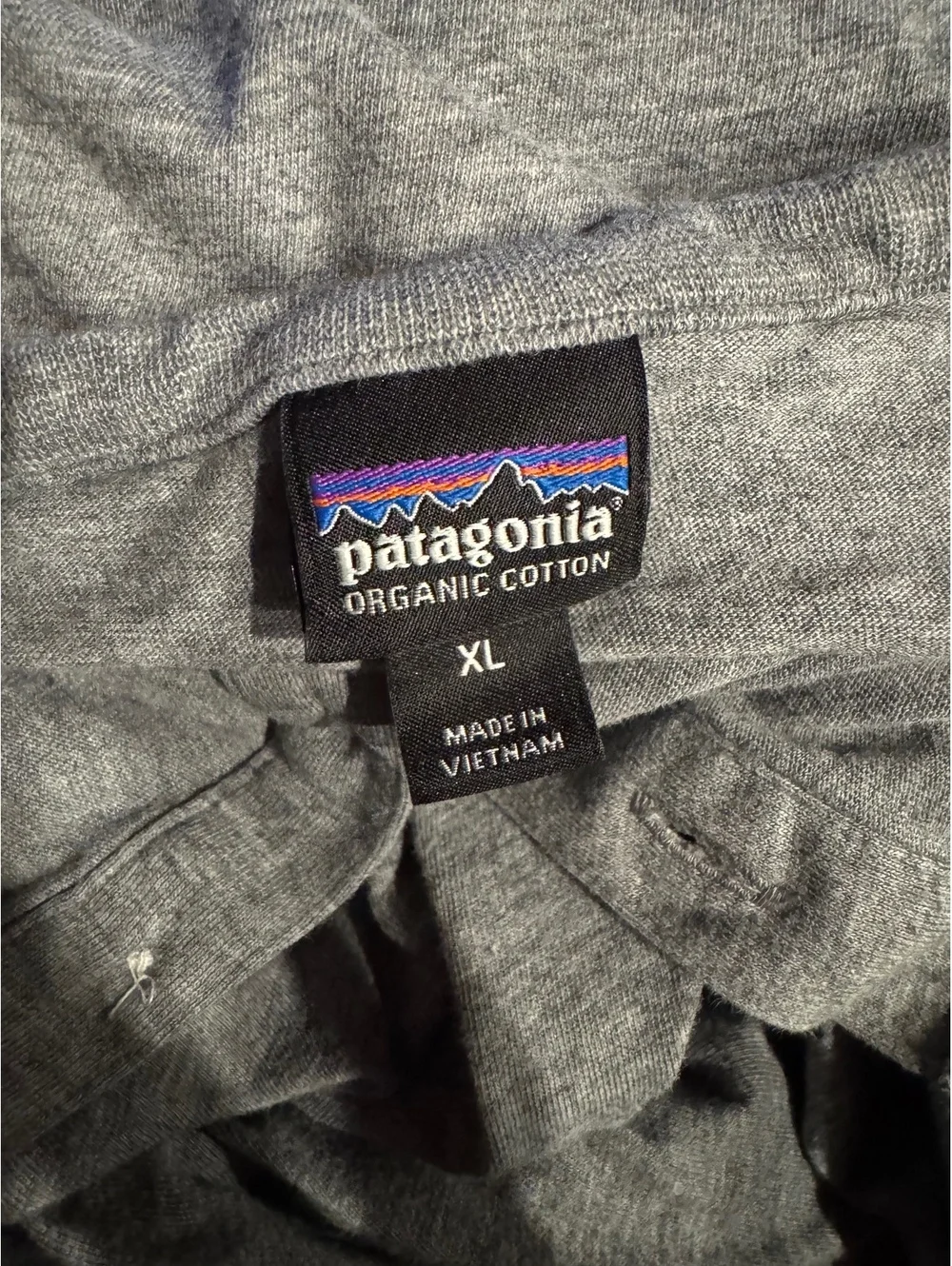 Patagonia Organic Cotton Long Sleeve Henley Shirt XL Gray
